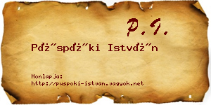 Püspöki István névjegykártya