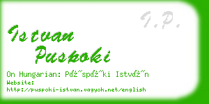 istvan puspoki business card